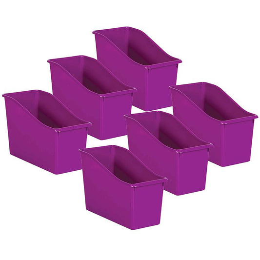 Purple Plastic Book Bin, Pack of 6