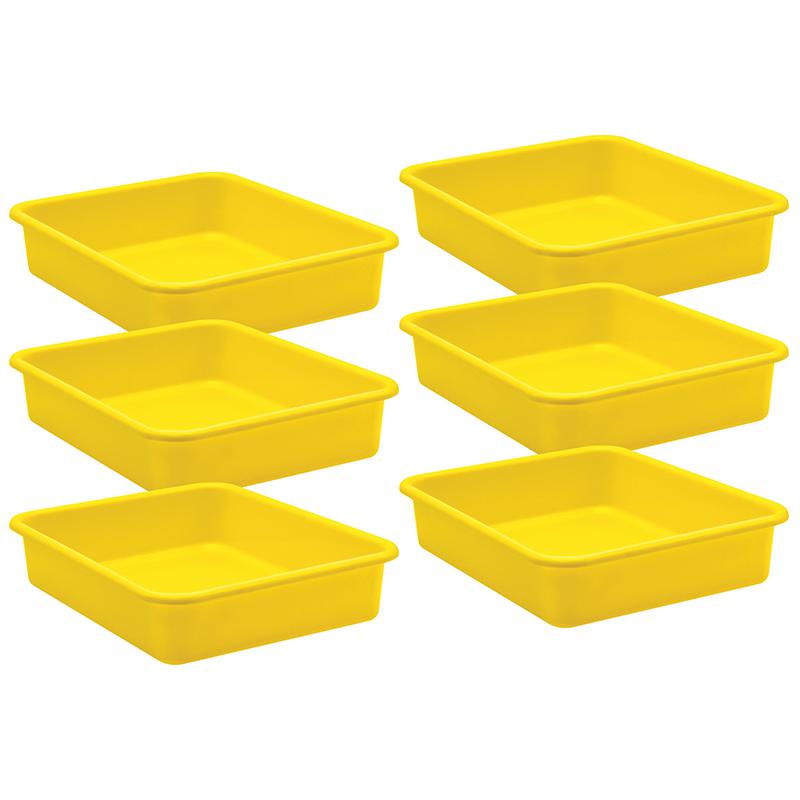 Yellow Large Plastic Letter Tray, Pack of 6