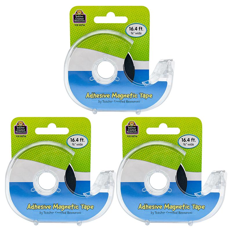 Adhesive Magnetic Tape, Pack of 3