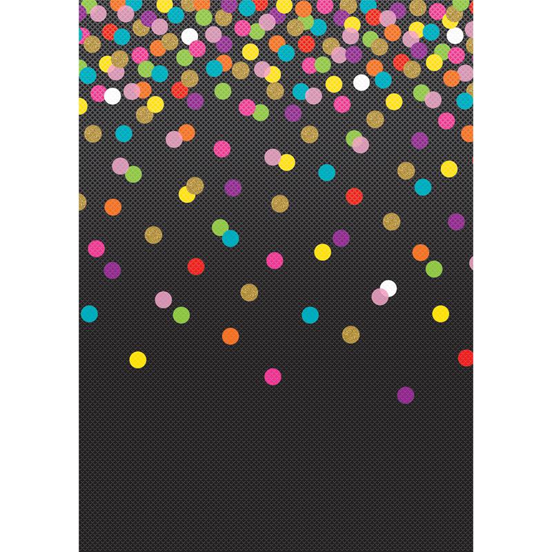 Better Than Paper Bulletin Board Roll, Colorful Confetti on Black, 4 Rolls