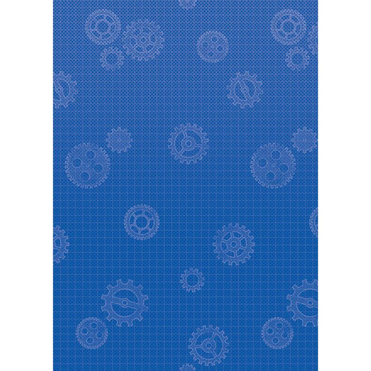 Better Than Paper Bulletin Board Roll, 4' x 12', Gears, 4 Rolls