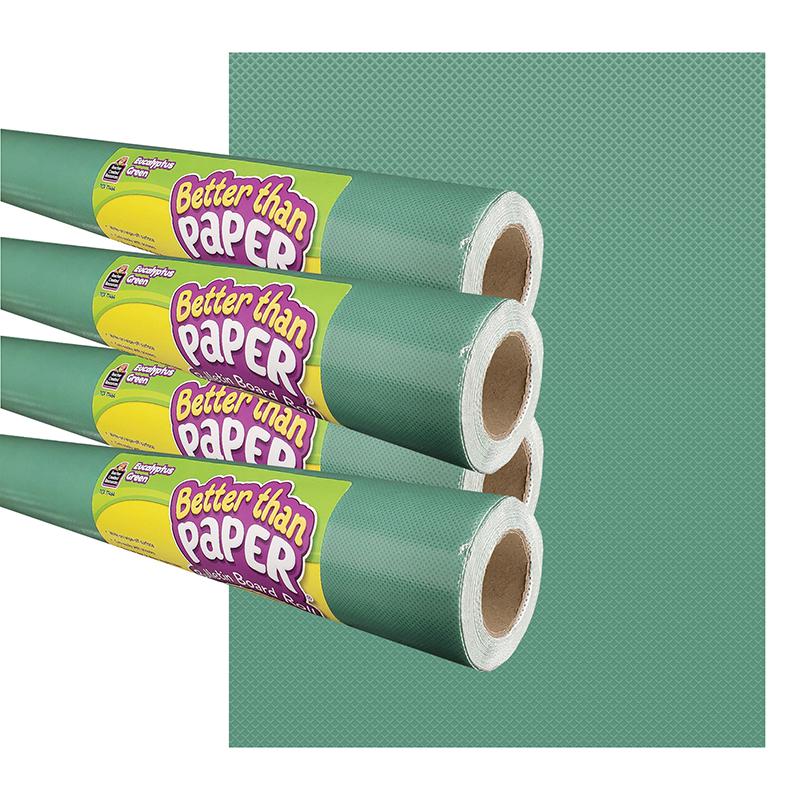 Eucalyptus Green Better Than Paper Bulletin Board Roll, 4' x 12', Pack of 4