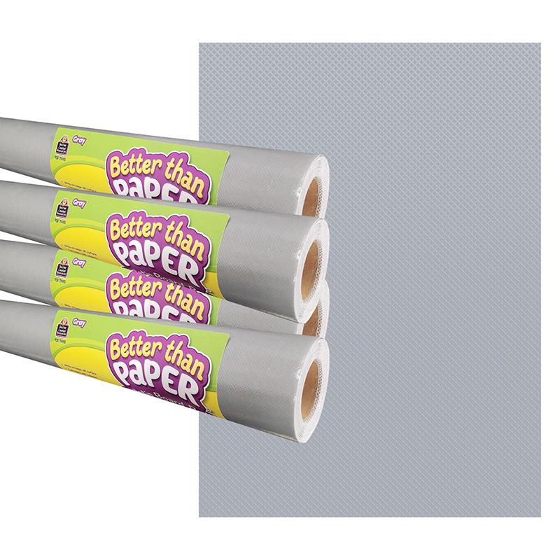 Gray Better Than Paper Bulletin Board Roll, 4' x 12', Pack of 4