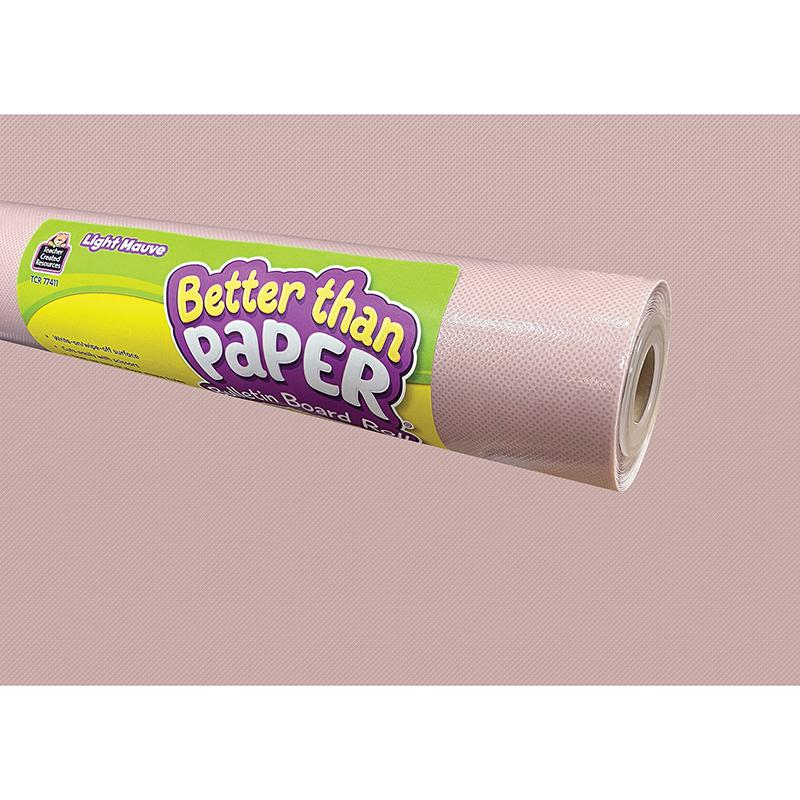 Light Mauve Better Than Paper Bulletin Board Roll, 4' x 12', Pack of 4