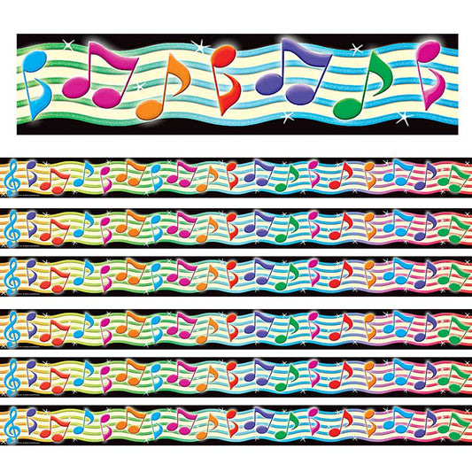 Musical Notes Border Trim, 35 Feet Per Pack, 6 Packs