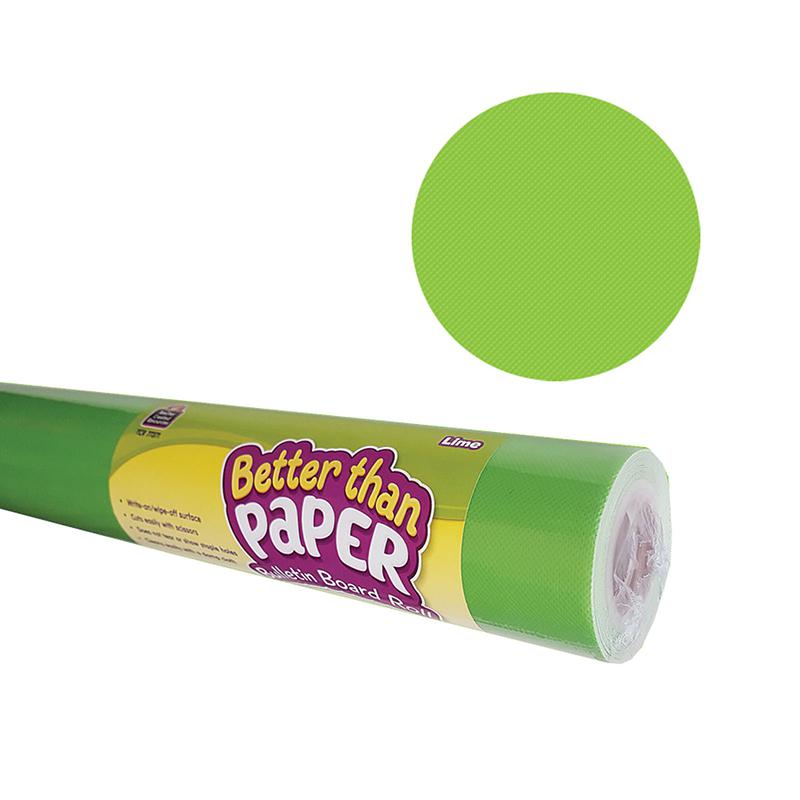 Better Than Paper Bulletin Board Roll, 4' x 12', Lime, 4 Rolls