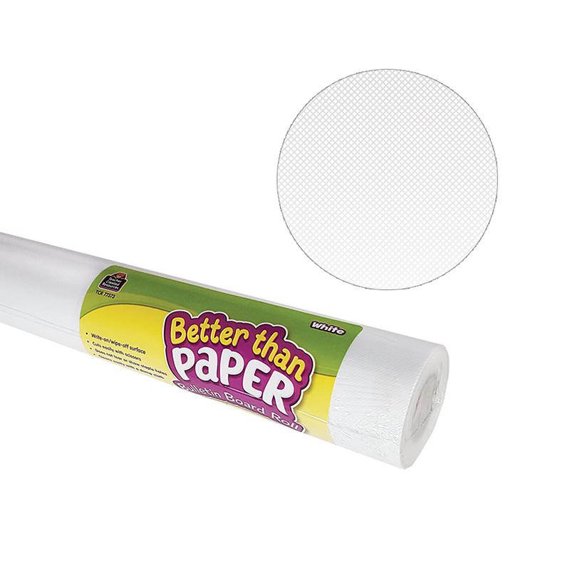 Better Than Paper Bulletin Board Roll, 4' x 12', White, 4 Rolls