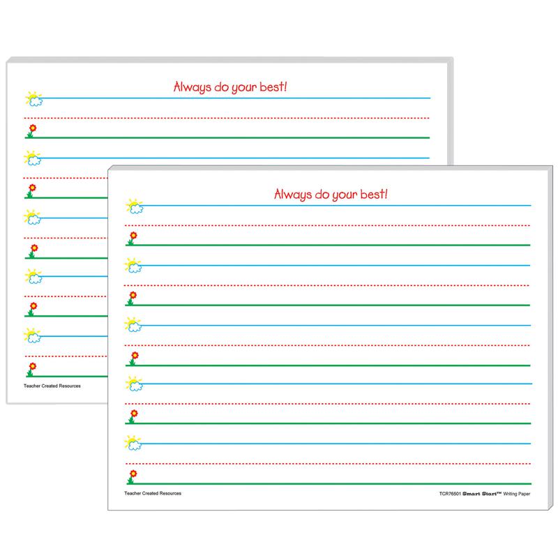 Smart Start K-1 Writing Paper: 100 Sheets Per Pack, 2 Packs