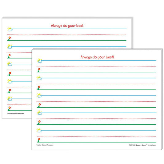 Smart Start K-1 Writing Paper: 100 Sheets Per Pack, 2 Packs