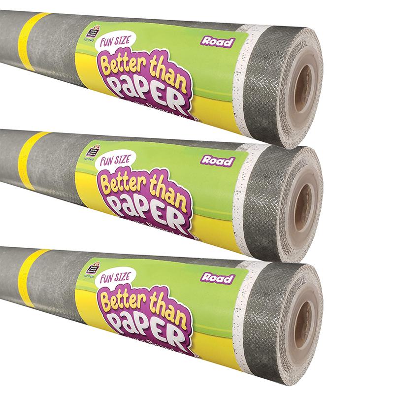 Fun Size Better Than Paper Bulletin Board Roll, 18" x 12', Road, Pack of 3