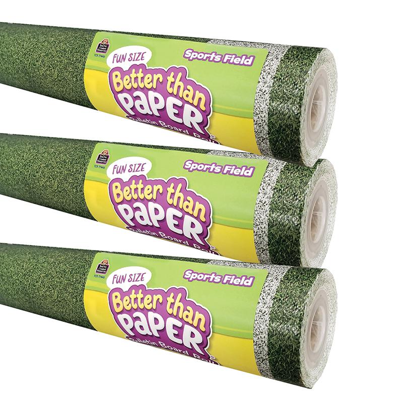 Fun Size Better Than Paper Bulletin Board Roll, Sports Field, Pack of 3