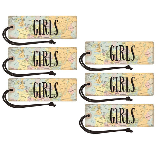 Travel the Map Magnetic Girls Pass, Pack of 6