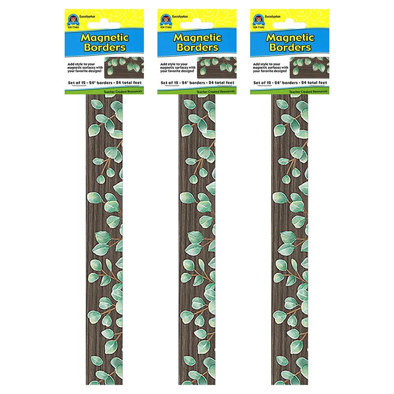 Eucalyptus Magnetic Border, 24 Feet Per Pack, 3 Packs