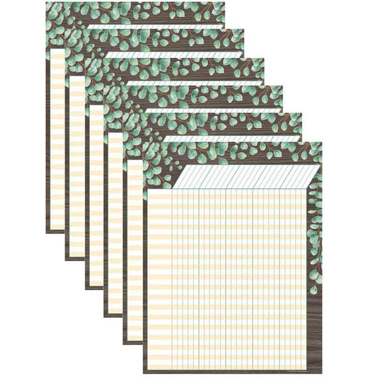 Eucalyptus Incentive Chart, 17" x 22", Pack of 6