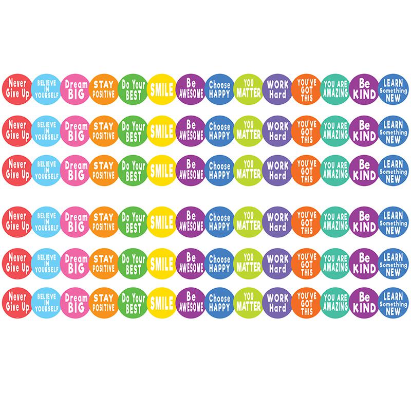 Colorful Positive Sayings Border Trim, 35 Feet Per Pack, 6 Packs