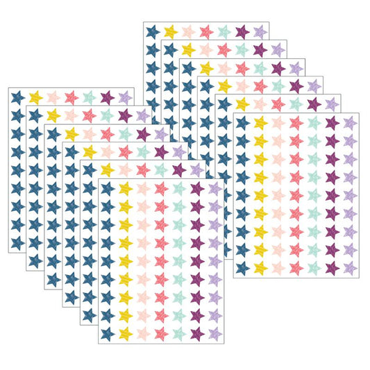 Oh Happy Day Stars Mini Stickers, 377 Per Pack, 12 Packs