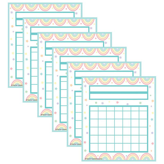 Pastel Pop Incentive Charts, 36 Per Pack, 6 Packs