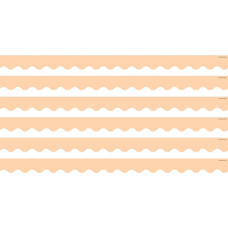 Peach Scalloped Border Trim, 35 Feet Per Pack, 6 Packs