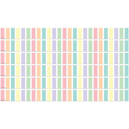 Pastel Pop Stripes Straight Border Trim, 35 Feet Per Pack, 6 Packs