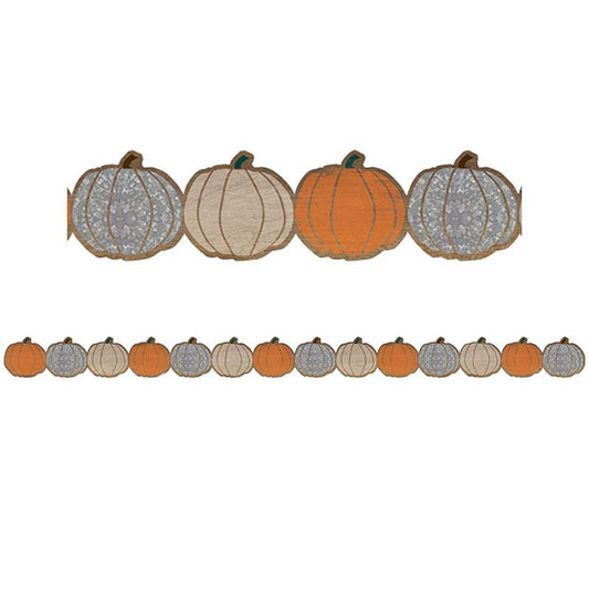 Home Sweet Classroom Pumpkins Die-Cut Border Trim, 35 Feet Per Pack, 6 Packs