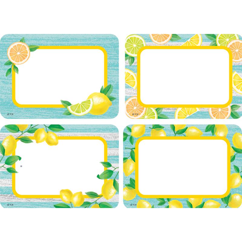 Lemon Zest Name Tags/Labels - Multi-Pack, 36 Per Pack, 6 Packs