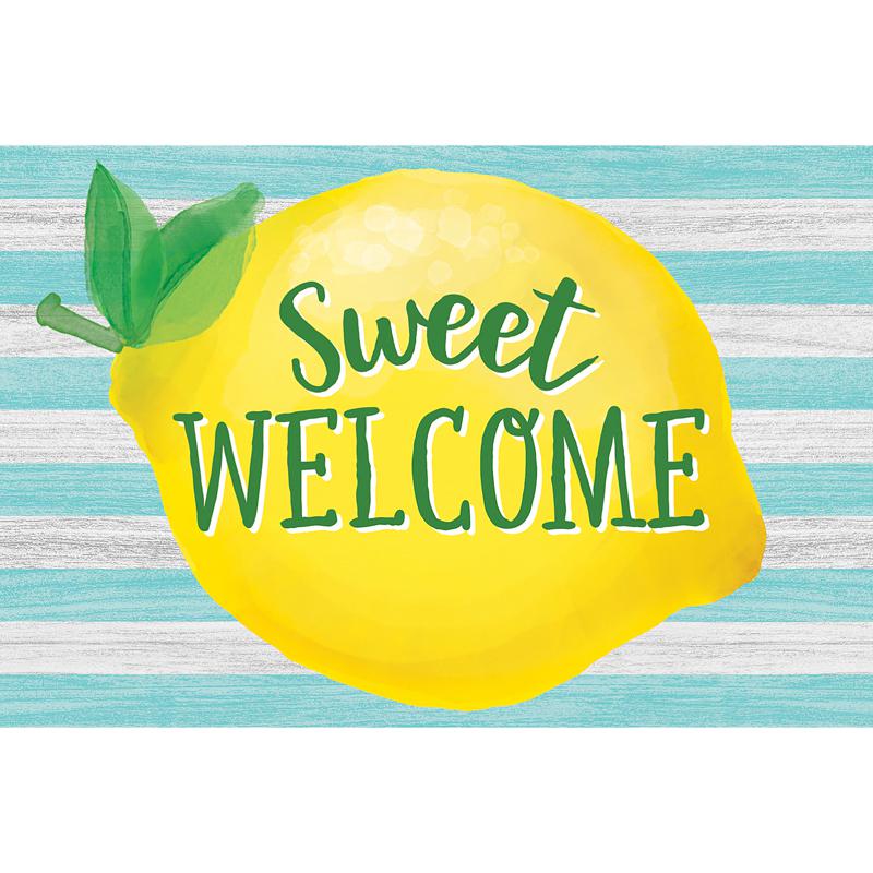 Lemon Zest Sweet Welcome Postcards, 4" x 6", 30 Per Pack, 6 Packs