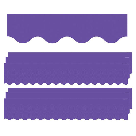 Ultra Purple Scalloped Border Trim, 35 Feet Per Pack, 6 Packs