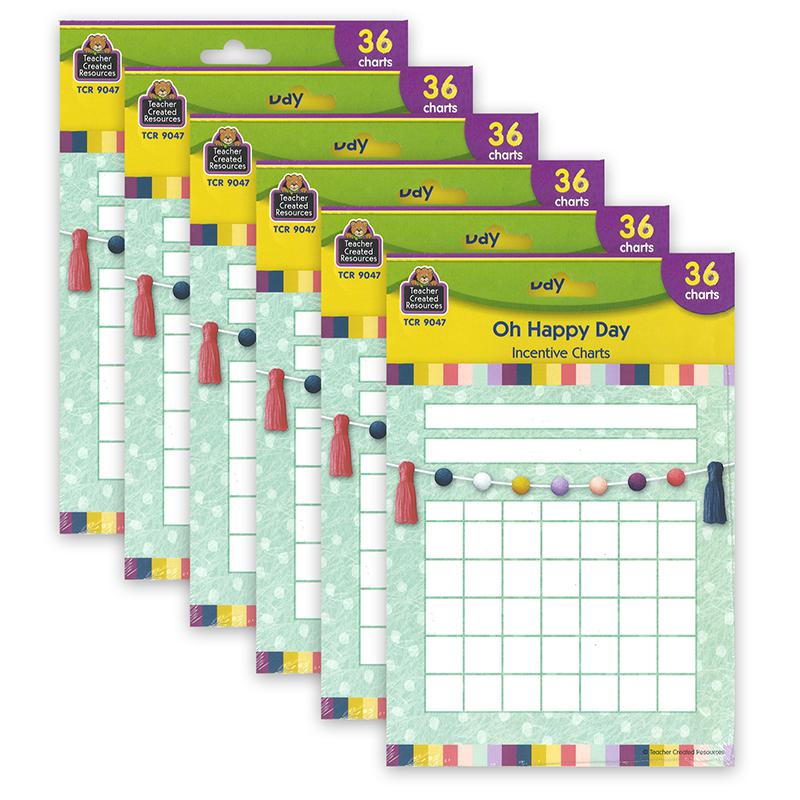 Oh Happy Day Incentive Charts, Pack of 6