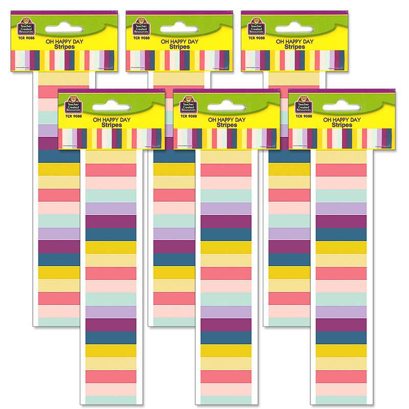 Oh Happy Day Stripes Straight Border Trim, 35 Feet, 6 Packs