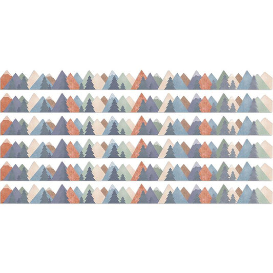 Moving Mountains Die-Cut Border Trim, 35 Feet Per Pack, 6 Packs