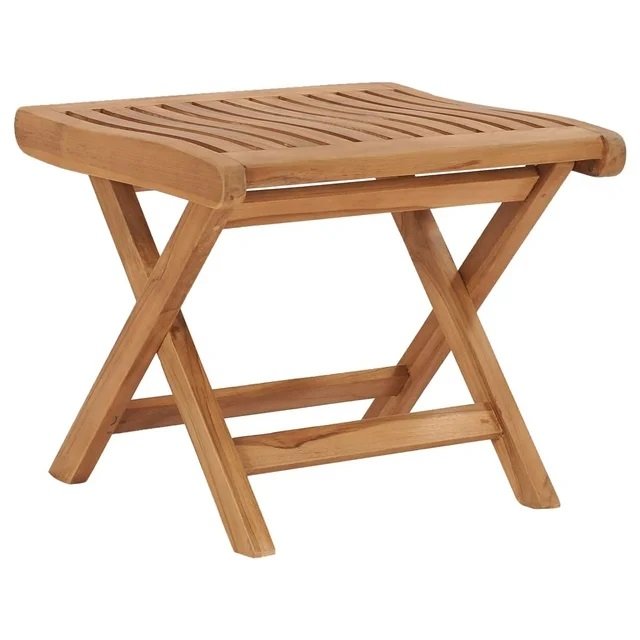 vidaXL Folding Footrest 18.3"x19.3"x16.3" Solid Teak Wood 8981