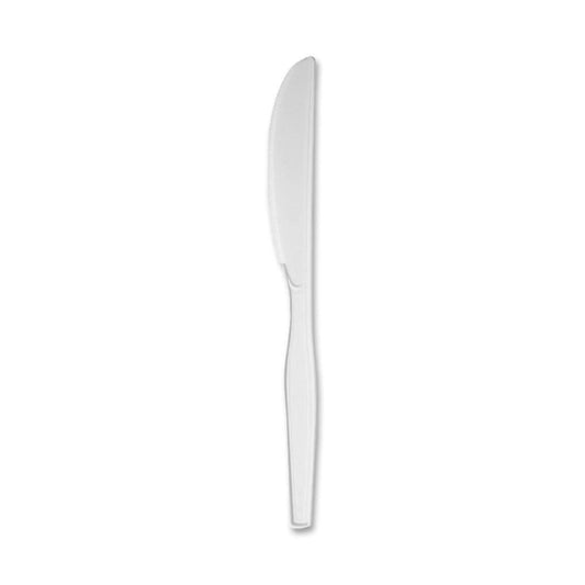 Dixie Medium-weight Disposable Knives by GP Pro - 1000/Carton - Utility Knife - 1 x Utility Knife - White