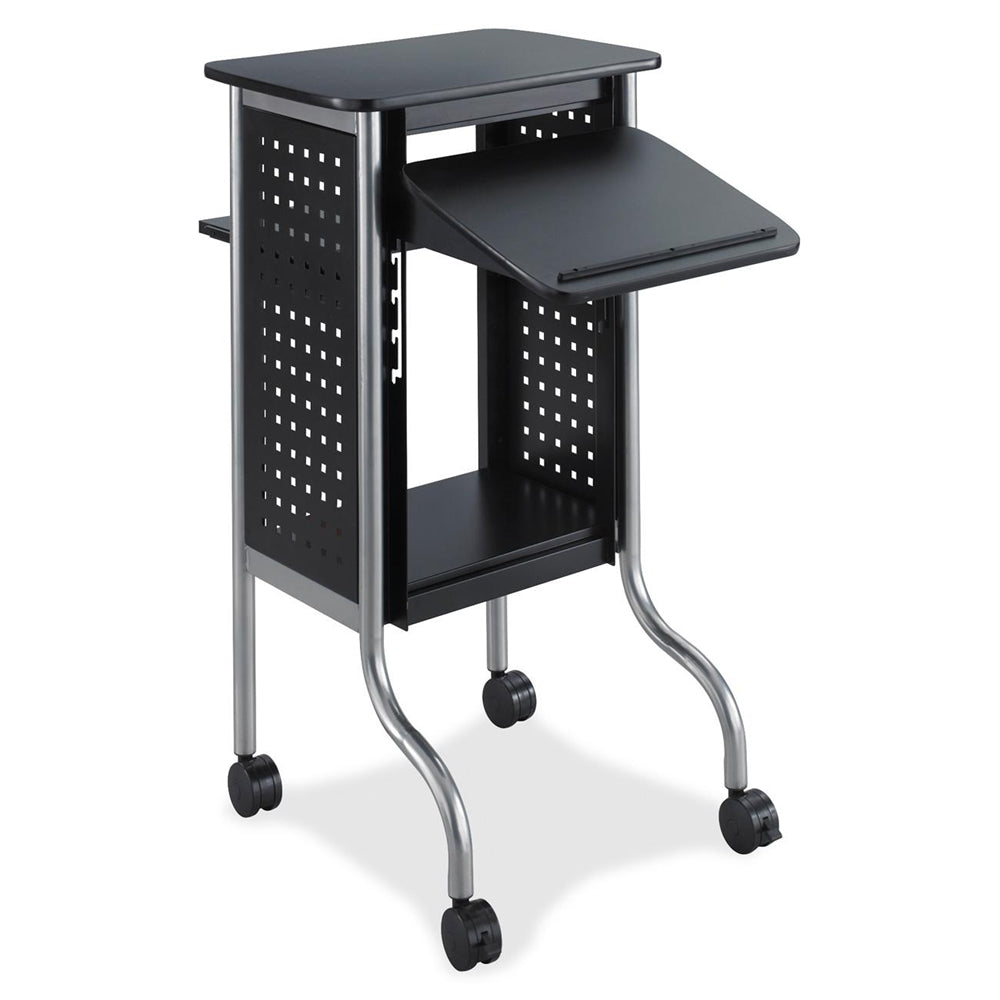 Scoot Presentation Cart - 4 Casters - Steel Frame - Black