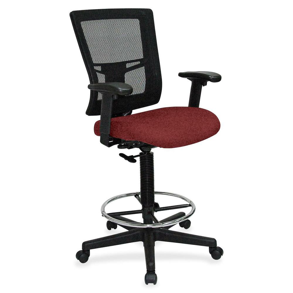 Lorell Mesh Back Drafting Stool - Expo Festive Seat - Black Frame - 1 Each