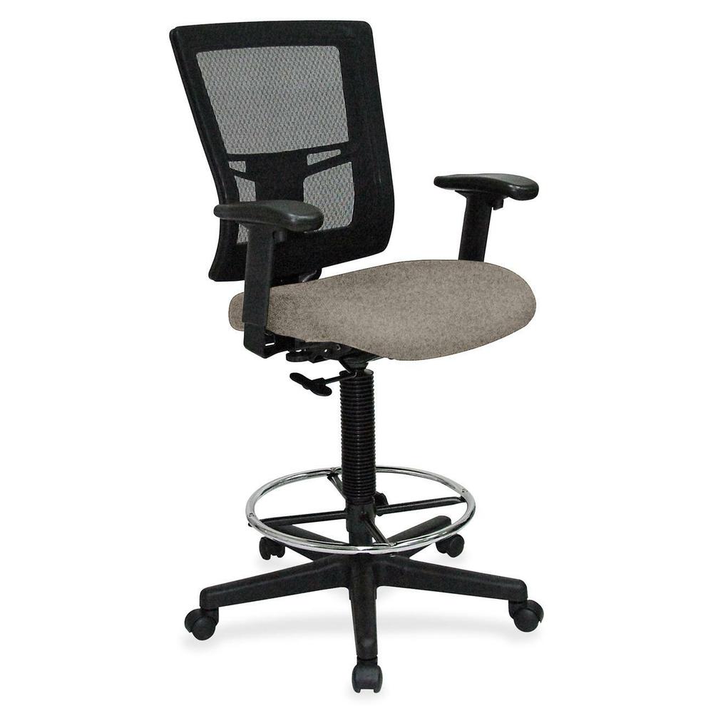 Lorell Mesh Back Drafting Stool - Black Frame - 1 Each