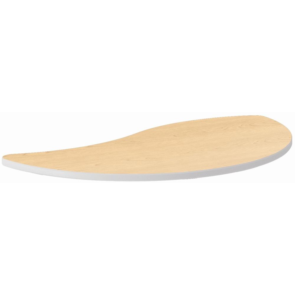 HON Build Series Wisp Shape Tabletop - For - Table TopWisp Top - 25" to 34" Adjustment x 54" Width x 30" Depth - Natural Maple