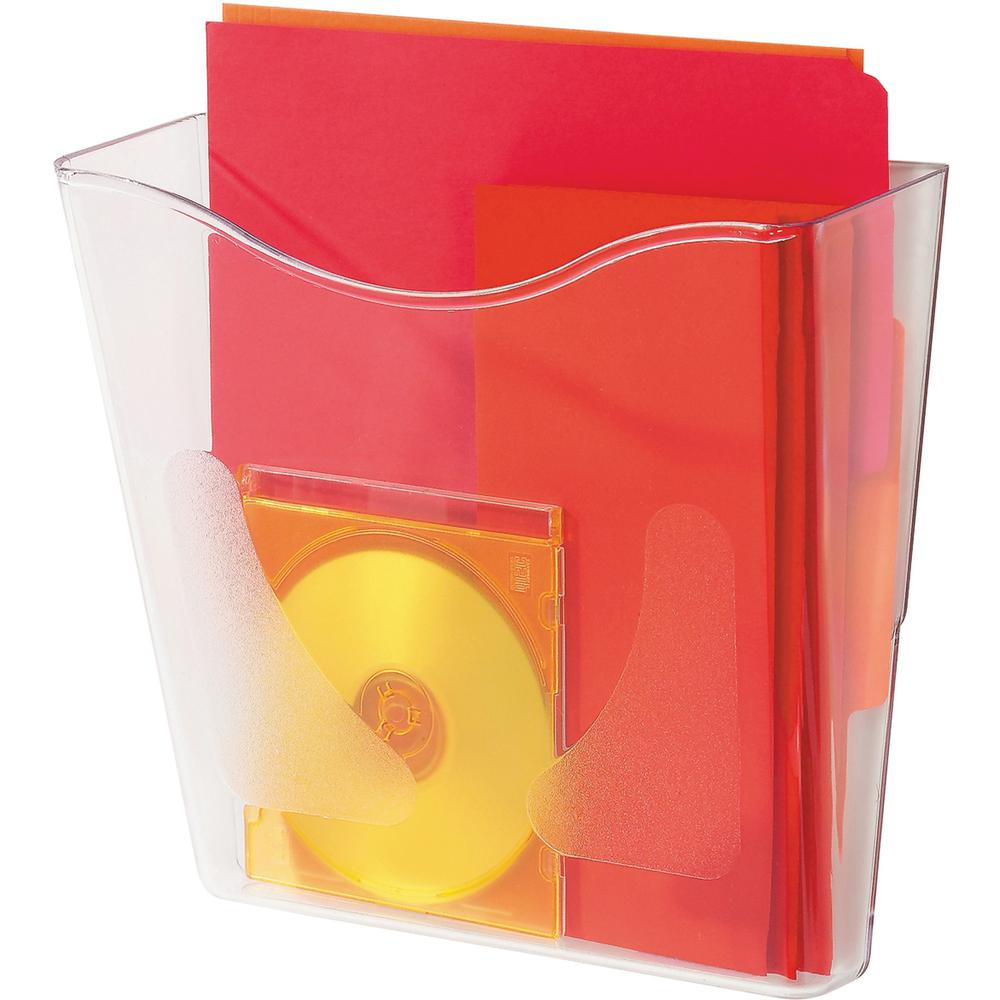 Deflecto Euro-Style DocuPocket - 1 Pocket(s) - 10" Height x 10.9" Width x 10.3" Depth - Clear - Plastic - 1 Each