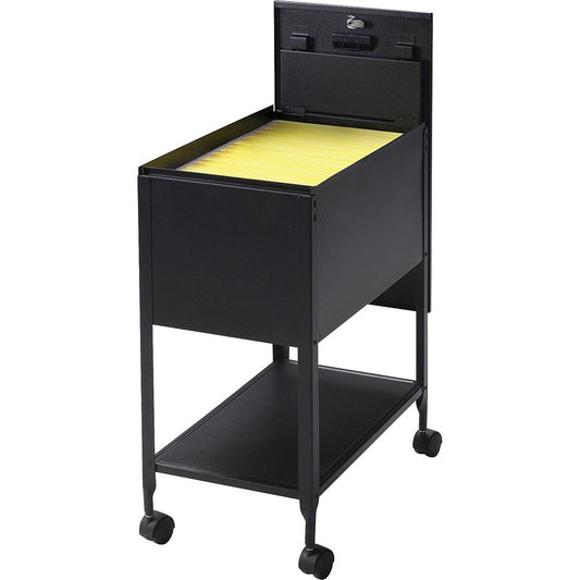 Lorell Standard Mobile File - 4 Casters - x 13.5" Width x 24.8" Depth x 28.3" Height - Black - 1 Each