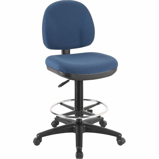 Lorell Pneumatic Adjustable Multi-task Stool - Blue Seat - Blue - 1 Each