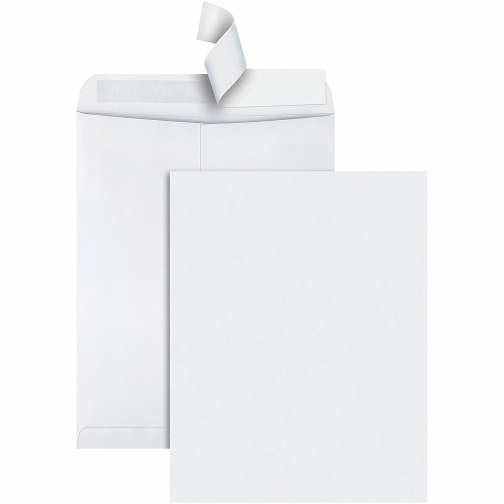 Quality Park 12 x 15-1/2 Catalog Mailing Envelopes with Redi-Strip&reg; Self-Seal Closure - Catalog - #15 1/2 - 12" Width x 15 1/2" Length - 28 lb - Peel & Seal - Wove - 100 / Box - White