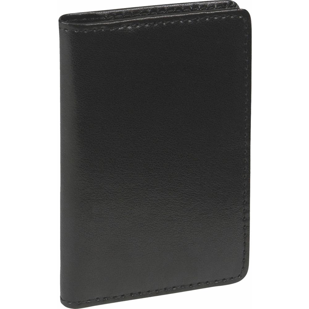 Samsill Regal Carrying Case (Wallet) Business Card - Black - Leather, Genuine Cowhide Leather Body - 1 Each