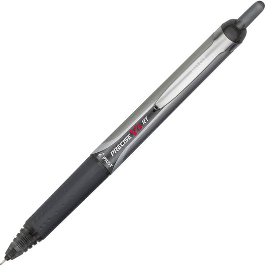 Pilot Precise V5 RT Extra-Fine Premium Retractable Rolling Ball Pens - Extra Fine Pen Point - 0.5 mm Pen Point Size - Needle Pen Point Style - Refillable - Retractable - Black Water Based Ink - Black