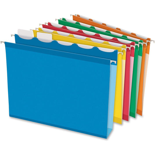 Pendaflex Letter Recycled Hanging Folder - 8 1/2" x 11" - 2" Expansion - 2" Fastener Capacity for Folder - Pressboard - Assorted - 10% Recycled - 20 / Box