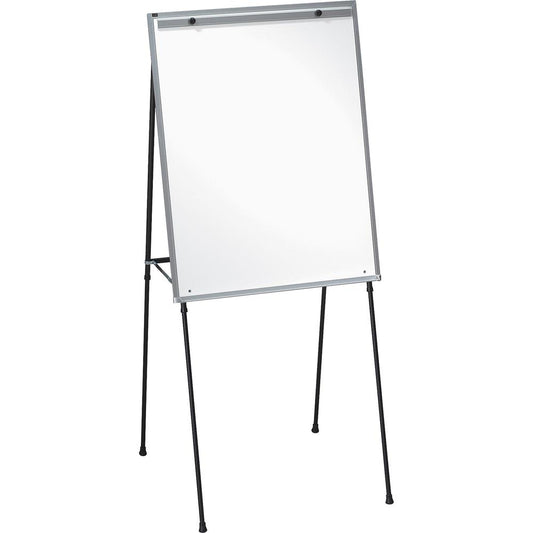 Lorell Dry-erase White Board Easel - 28" (2.3 ft) Width x 34" (2.8 ft) Height - Black Frame - Adjustable Height, Adjustable Leg, Non-skid Rubber Feet, Twist Lock - 1 Each