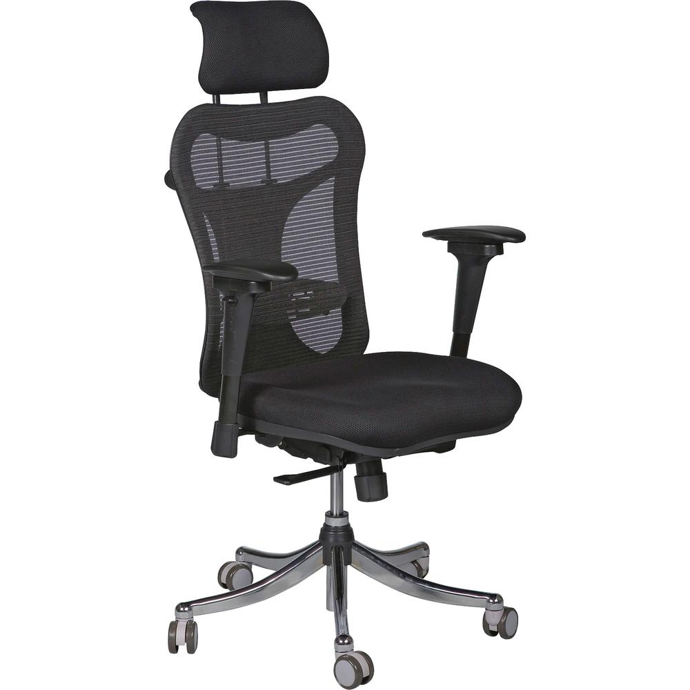 MooreCo Ergo Ex Ergonomic Office Chair - Black Seat - 5-star Base - 1 Each