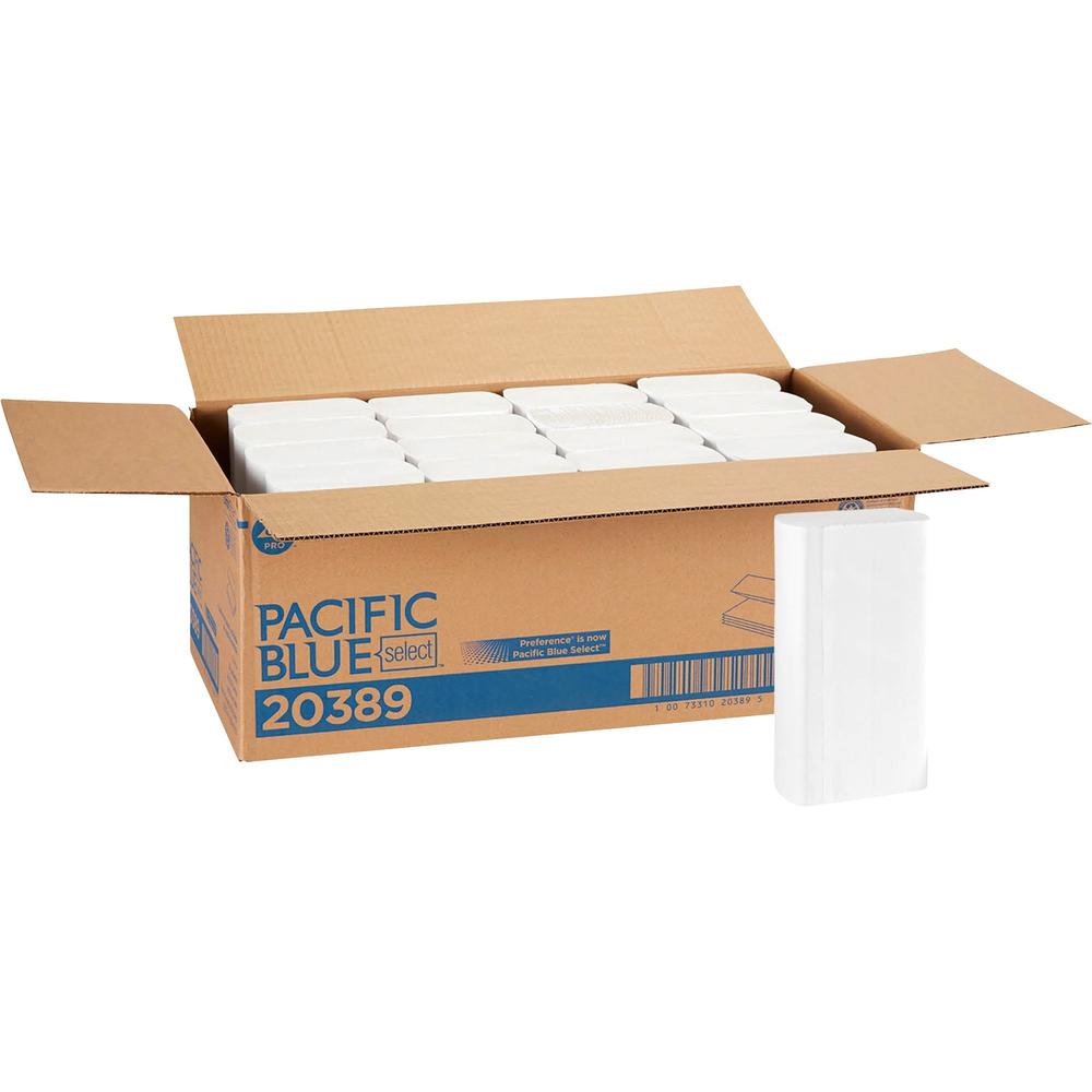 Pacific Blue Select Multifold Premium Paper Towels - 1 Ply - 9.20" x 9.40" - White - Paper - Absorbent, Strong - For Office Building, Public Facilities, Lodging, Food Service - 4000 Per Carton - 16 /