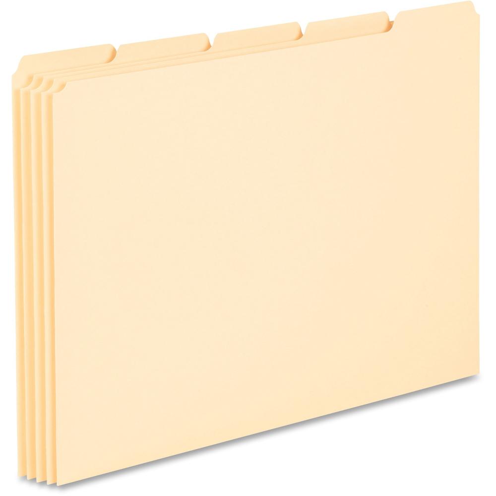 Pendaflex Blank Tab Manila File Guides - Blank, Write-on Tab(s) - 8.5" Divider Width x 11" Divider Length - Letter - Manila Manila Divider - Manila Tab(s) - Recycled - Heavyweight, Acid-free - 100 / B