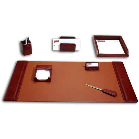 Dacasso Mocha Leather 7-Piece Desk Pad Kit - 1 Each