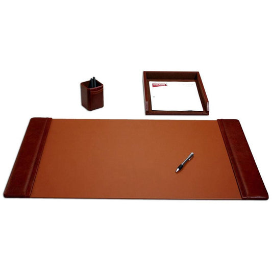 Dacasso Mocha Leather 3-Piece Desk Pad Kit - 1 Each