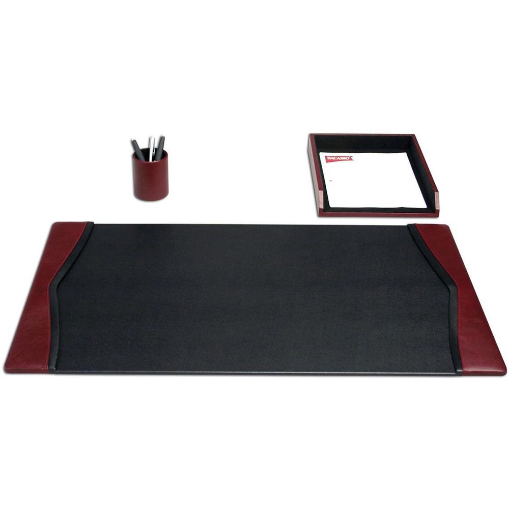 Dacasso Two-Tone Leather 3-Piece Desk Pad Kit - 1 Each